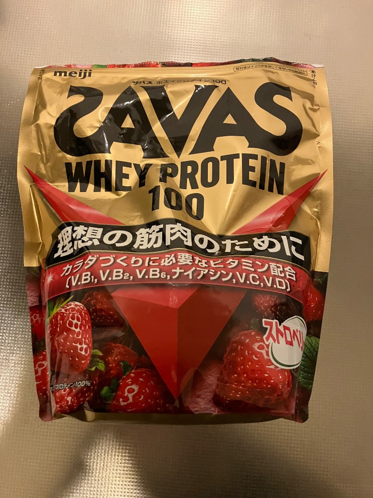 明治　ザバス　ホエイプロテイン１００　ストロベリー味　９８０ｇ　１パック