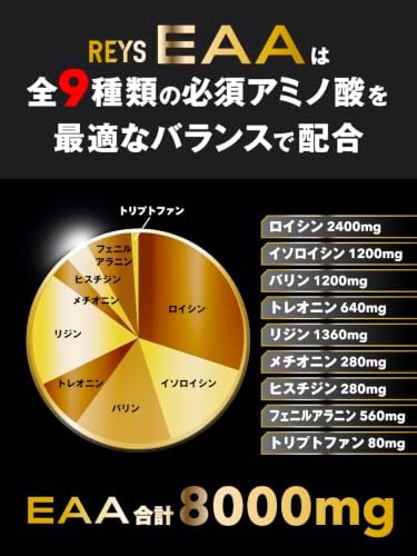 REYS レイズ EAA お試し セット 個包装 12g × 4種 山澤礼明 監修 必須アミノ酸 9種配合 600g 栄養機能食品 ベータアラニン 1日分のビタミンB群3種配合 国産 BCAA