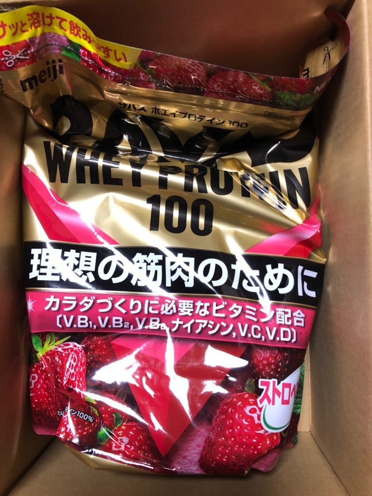 明治　ザバス　ホエイプロテイン１００　ストロベリー味　９８０ｇ　１パック