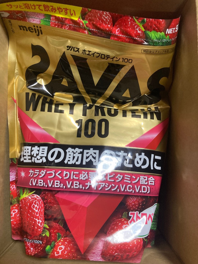 明治　ザバス　ホエイプロテイン１００　ストロベリー味　９８０ｇ　１パック