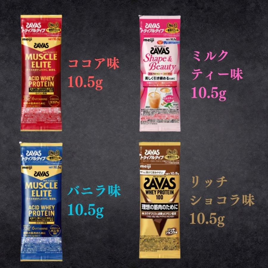 ザバス ホエイプロテイン トライアルタイプ お試しセット 6種×各2袋 計12袋 シェイカー付き 明治 SAVAS 爆買